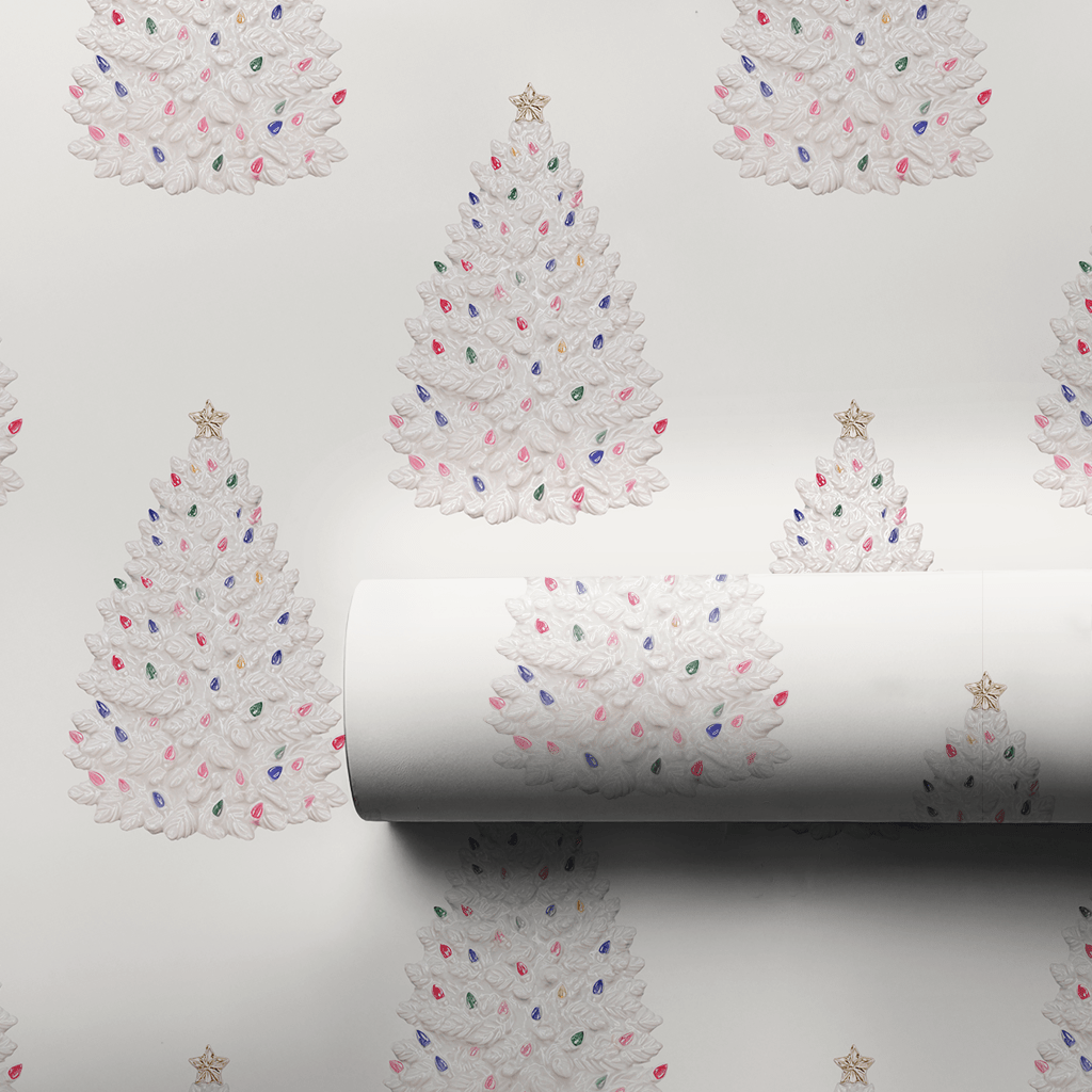 White Ceramic Tree - Wrapping Paper - Aspen & Arlo