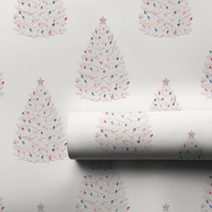White Ceramic Tree - Wrapping Paper - Aspen & Arlo