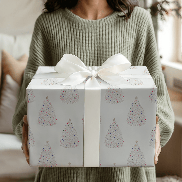White Ceramic Tree - Wrapping Paper - Aspen & Arlo