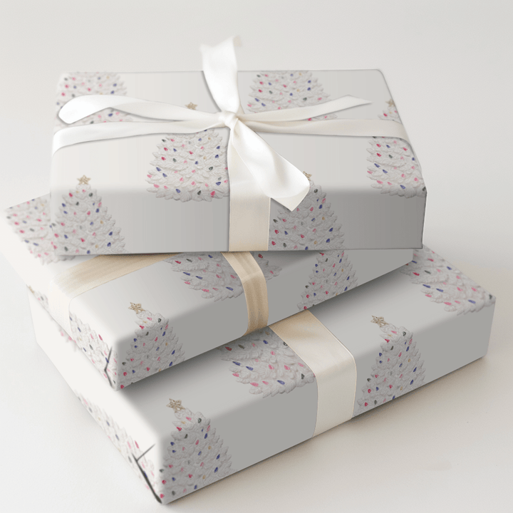 White Ceramic Tree - Wrapping Paper - Aspen & Arlo