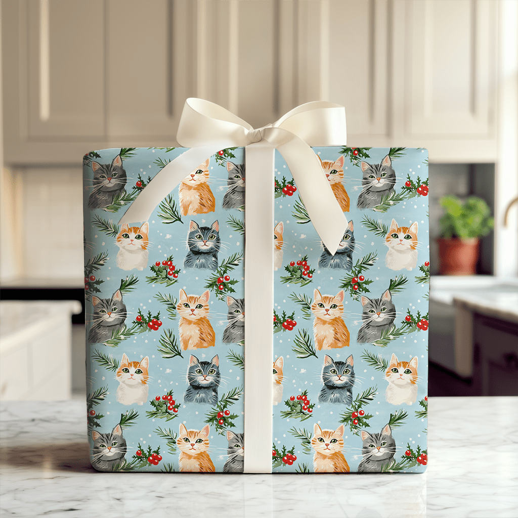 Meow Mint Moment - Wrapping Paper - Aspen & Arlo