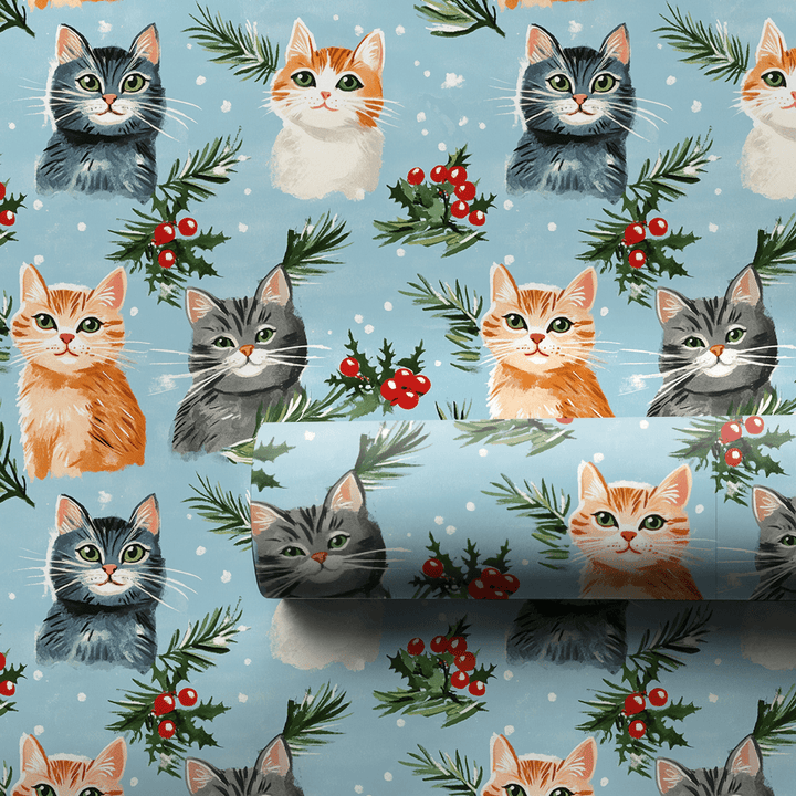Meow Mint Moment - Wrapping Paper - Aspen & Arlo