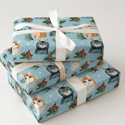 Meow Mint Moment - Wrapping Paper - Aspen & Arlo