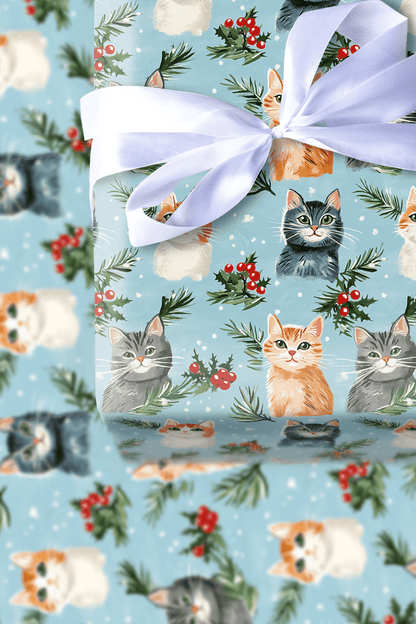 Meow Mint Moment - Wrapping Paper - Aspen & Arlo
