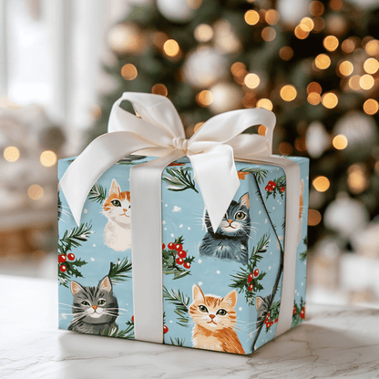 Meow Mint Moment - Wrapping Paper - Aspen & Arlo