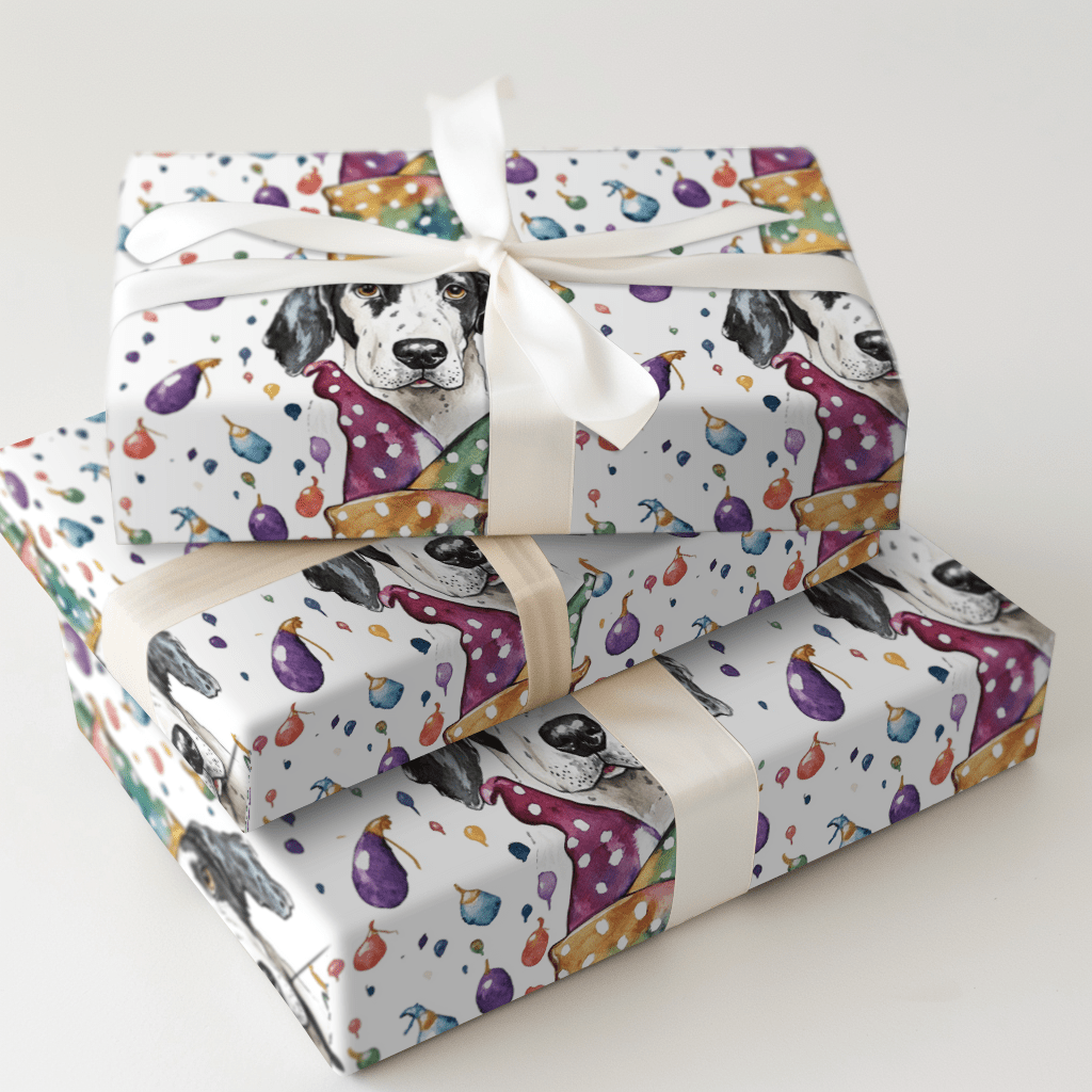 Mardi Gras Dalmatian - Wrapping Paper - Aspen & Arlo