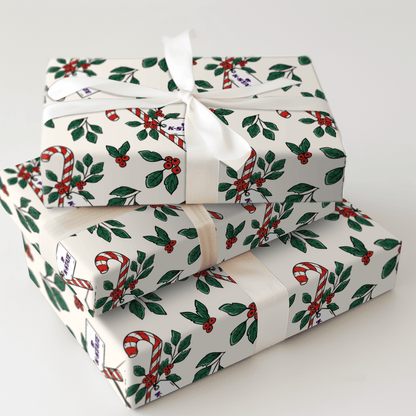 Peppermint WIldcat - Wrapping Paper - Aspen & Arlo