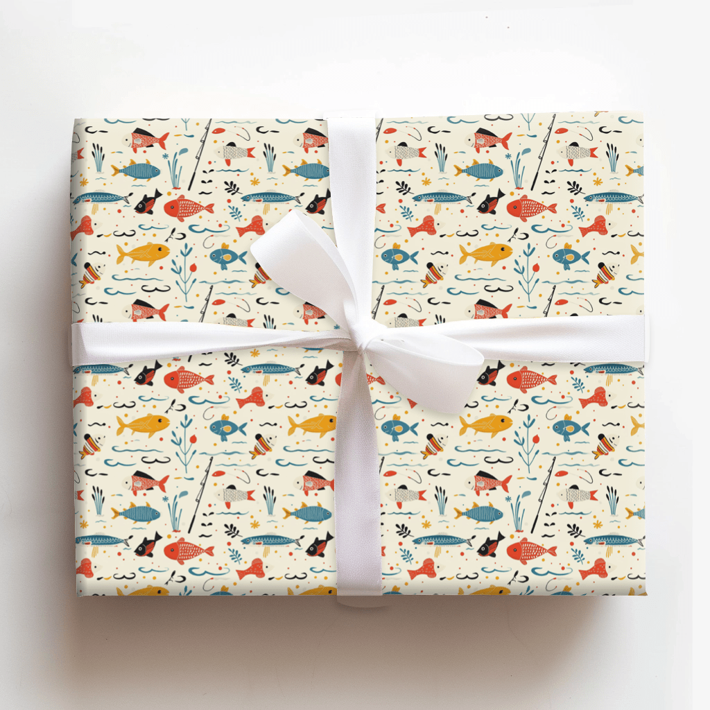 Casting Lines Wrapping Paper: Fishing Gift Wrap for Boys – Aspen & Arlo