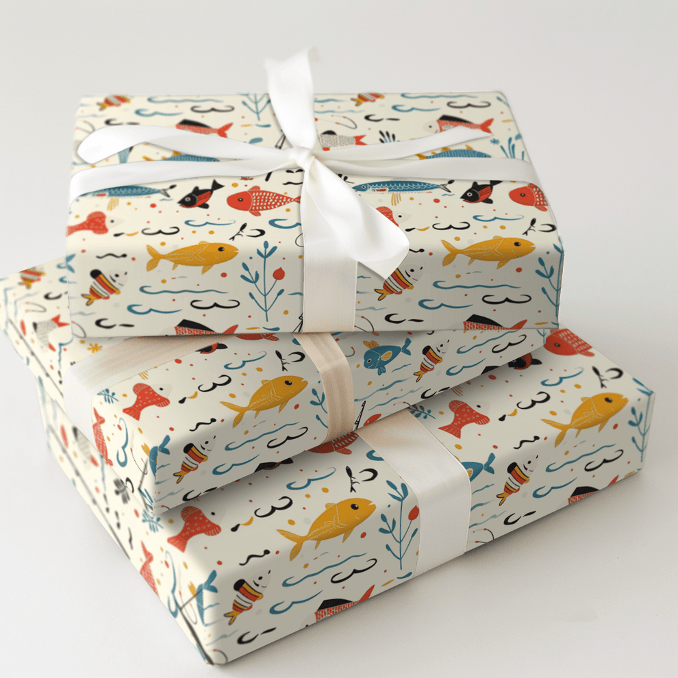 Casting Lines Wrapping Paper: Fishing Gift Wrap for Boys – Aspen & Arlo
