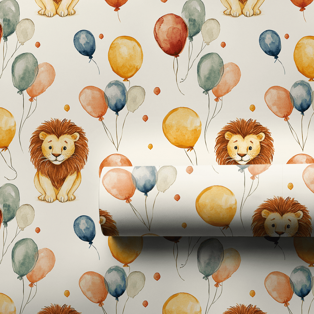 Golden Mane Birthday - Wrapping Paper - Aspen & Arlo