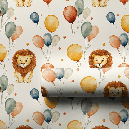 Golden Mane Birthday - Wrapping Paper - Aspen & Arlo