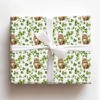 Shamrocks and Paws - Wrapping Paper - Aspen & Arlo
