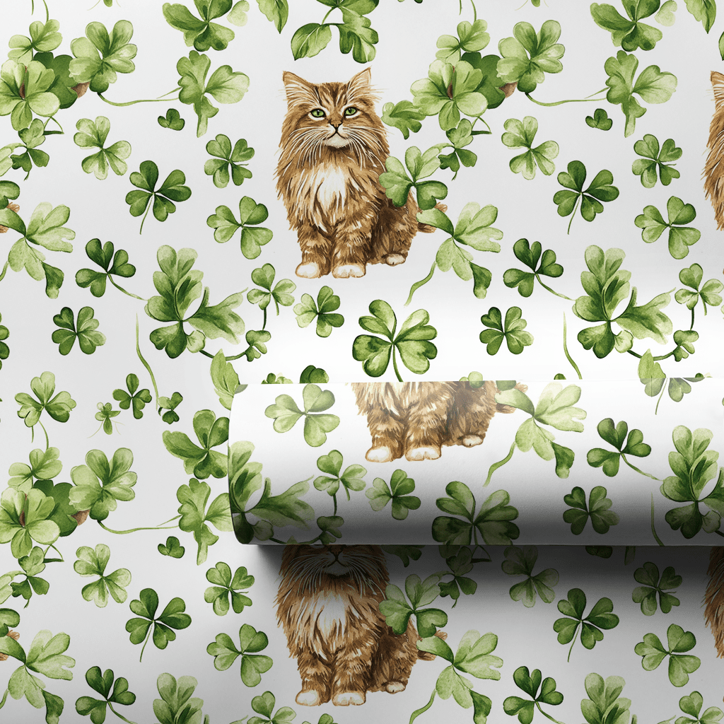 Shamrocks and Paws - Wrapping Paper - Aspen & Arlo