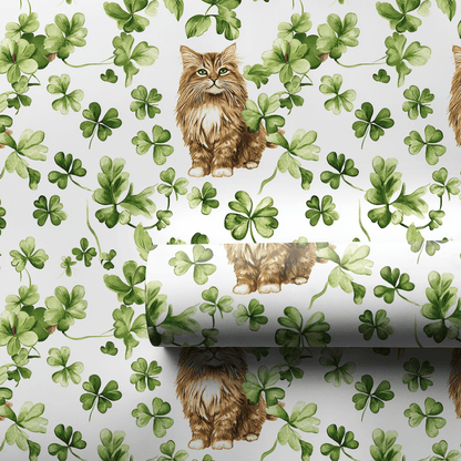 Shamrocks and Paws - Wrapping Paper - Aspen & Arlo