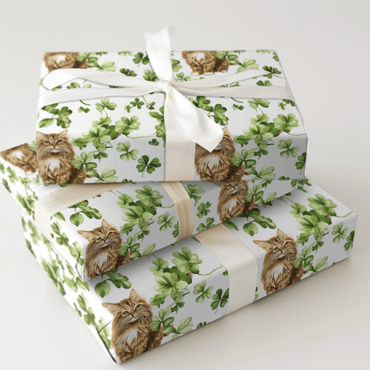 Shamrocks and Paws - Wrapping Paper - Aspen & Arlo