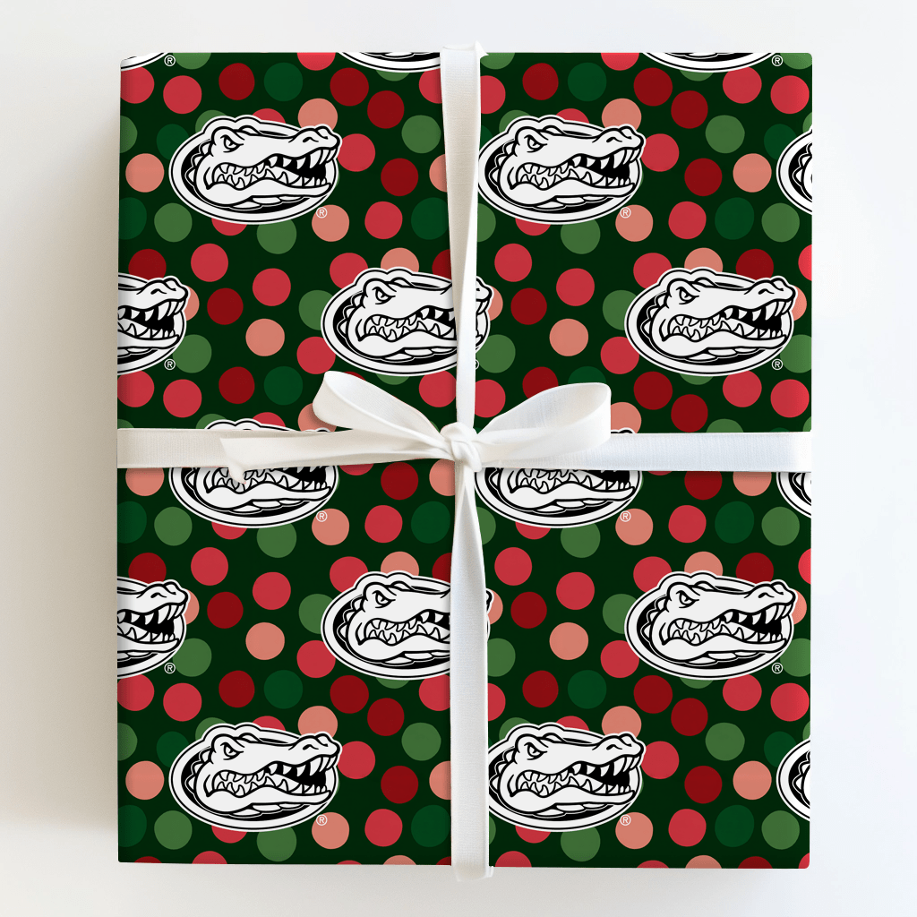 Gator Christmas Dots - Wrapping Paper - Aspen & Arlo