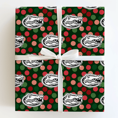 Gator Christmas Dots - Wrapping Paper - Aspen & Arlo