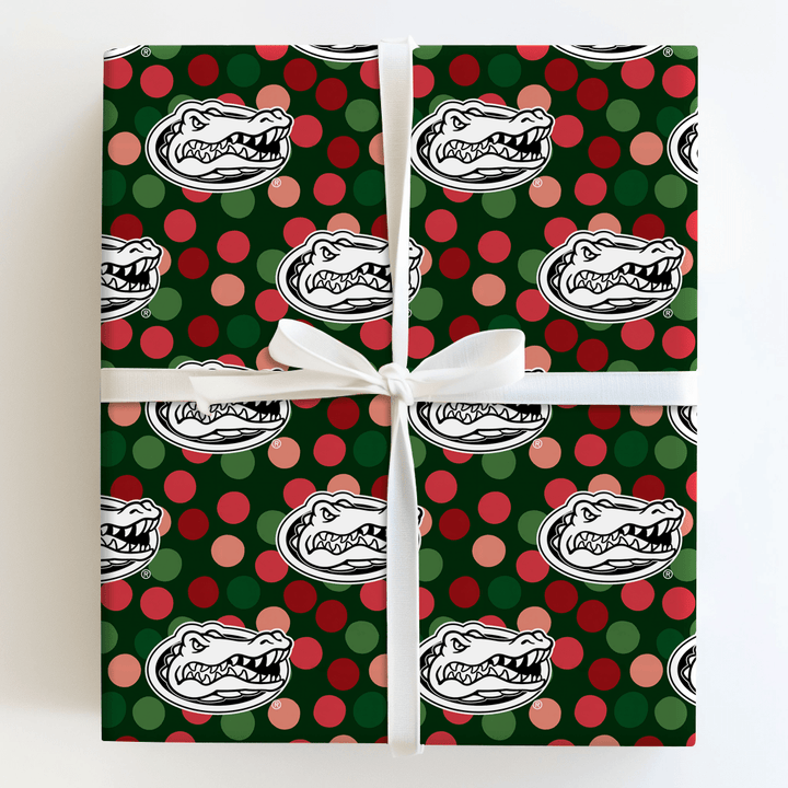 Gator Christmas Dots - Wrapping Paper - Aspen & Arlo