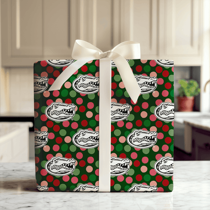 Gator Christmas Dots - Wrapping Paper - Aspen & Arlo