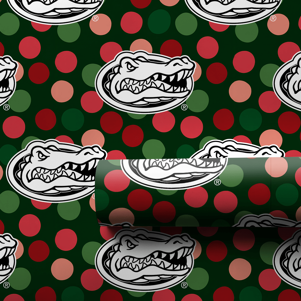 Gator Christmas Dots - Wrapping Paper - Aspen & Arlo