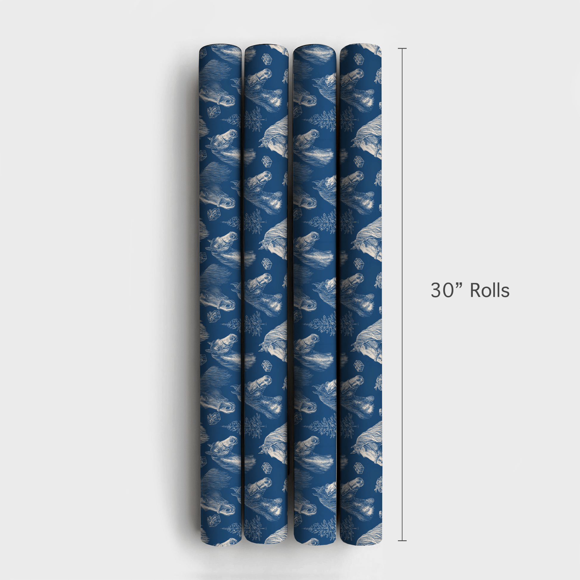 Equine Blue - Wrapping Paper - Aspen & Arlo