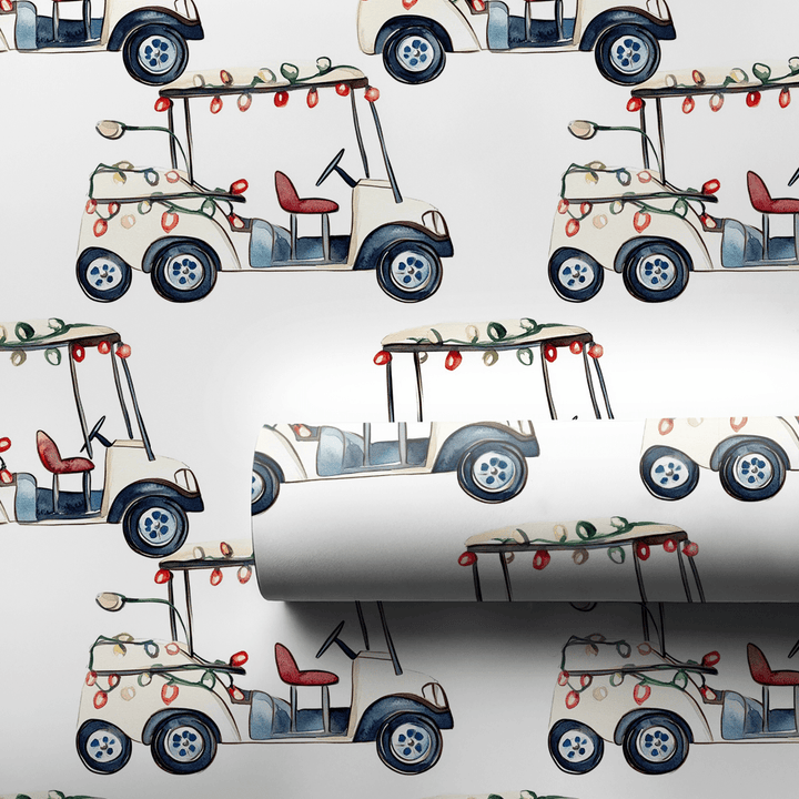 Deck the Carts - Wrapping Paper - Aspen & Arlo