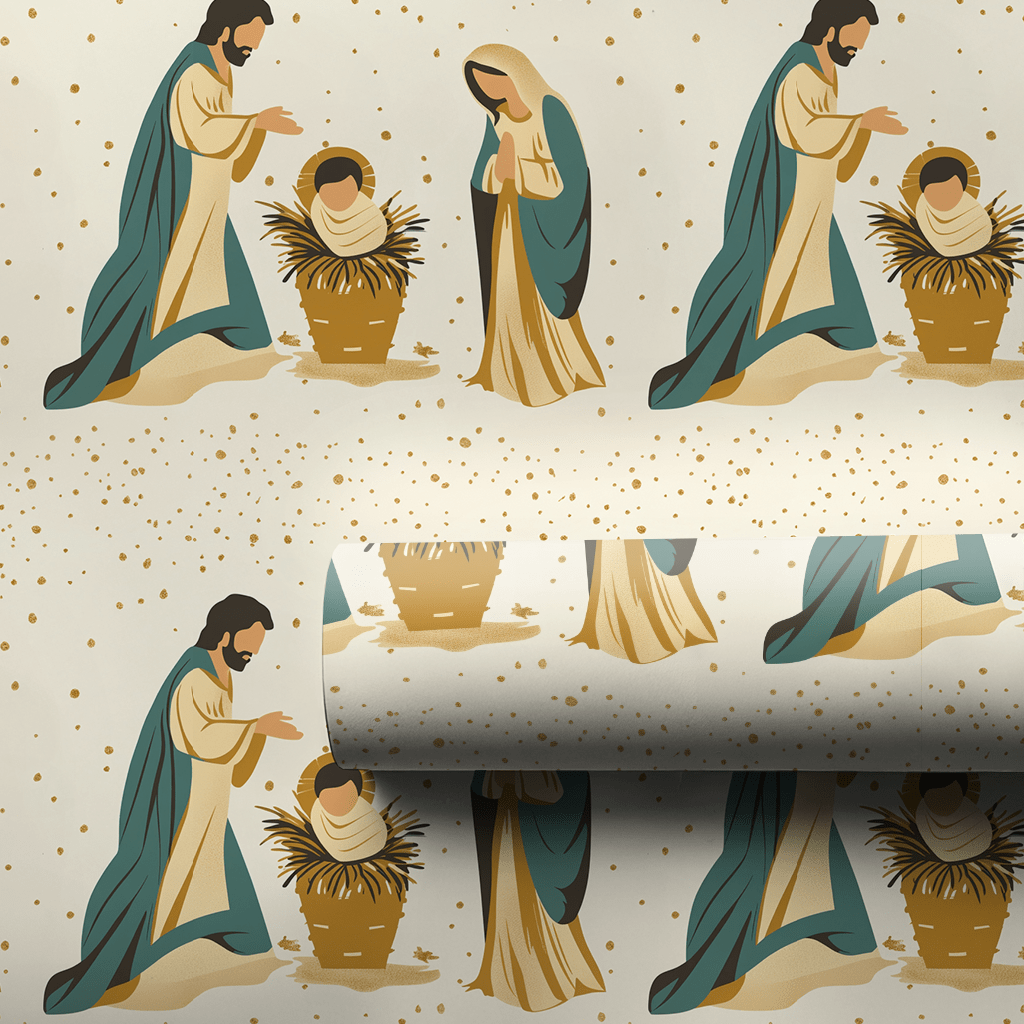 Holy Family - Wrapping Paper - Aspen & Arlo
