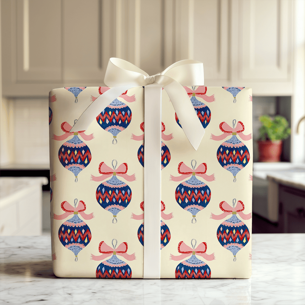 Funky Festive Baubles - Wrapping Paper - Aspen & Arlo
