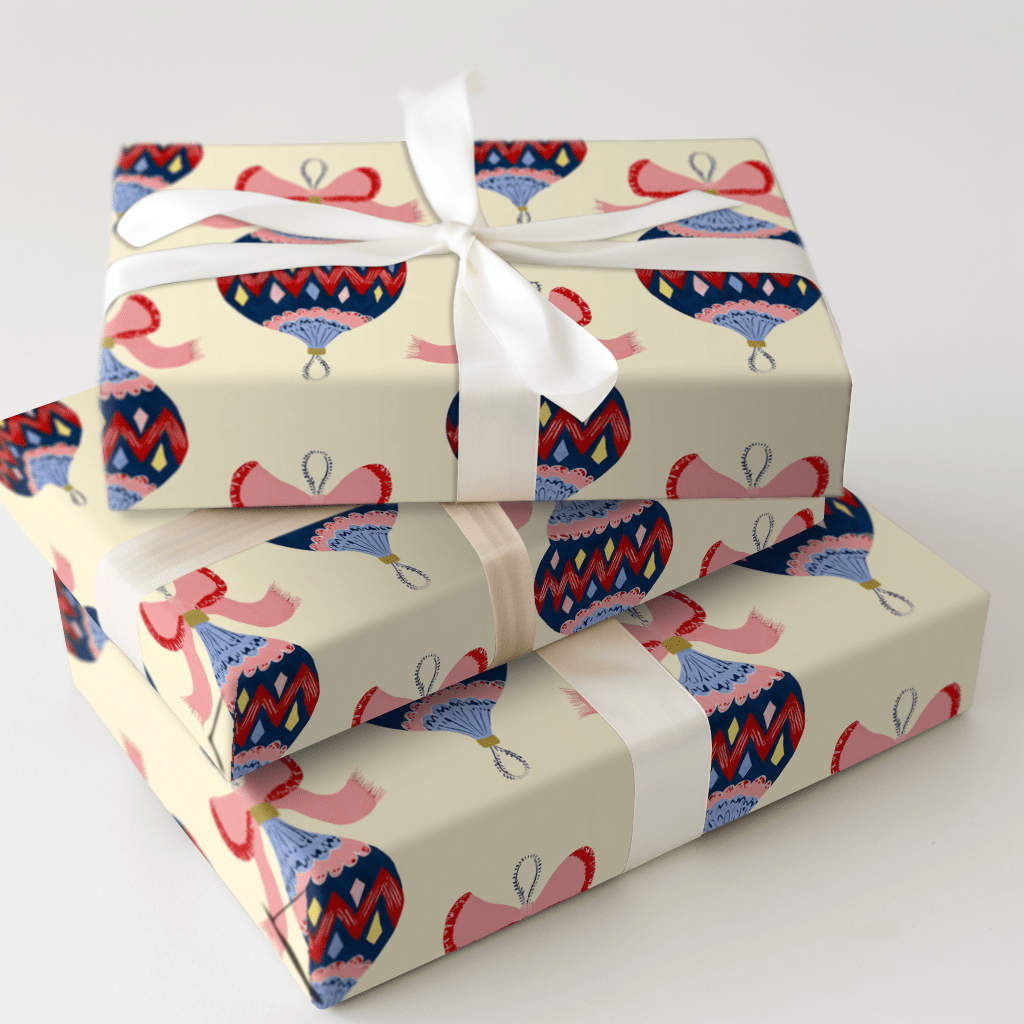 Funky Festive Baubles - Wrapping Paper - Aspen & Arlo