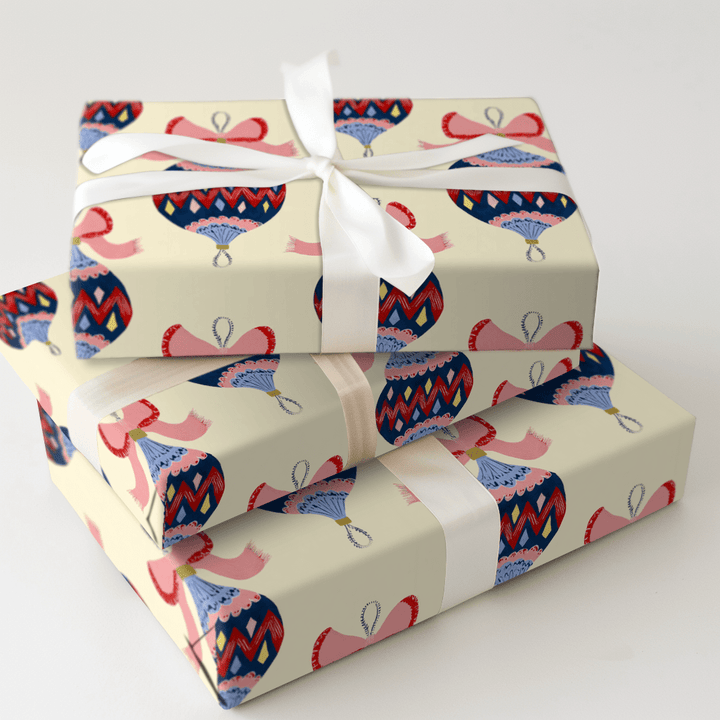 Funky Festive Baubles - Wrapping Paper - Aspen & Arlo