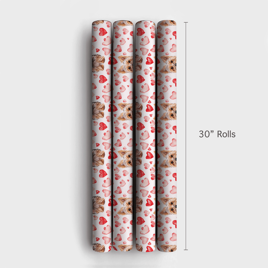 Yorkie Valentine - Wrapping Paper - Aspen & Arlo