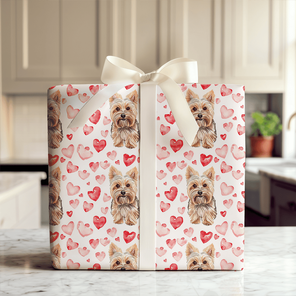 Yorkie Valentine - Wrapping Paper - Aspen & Arlo