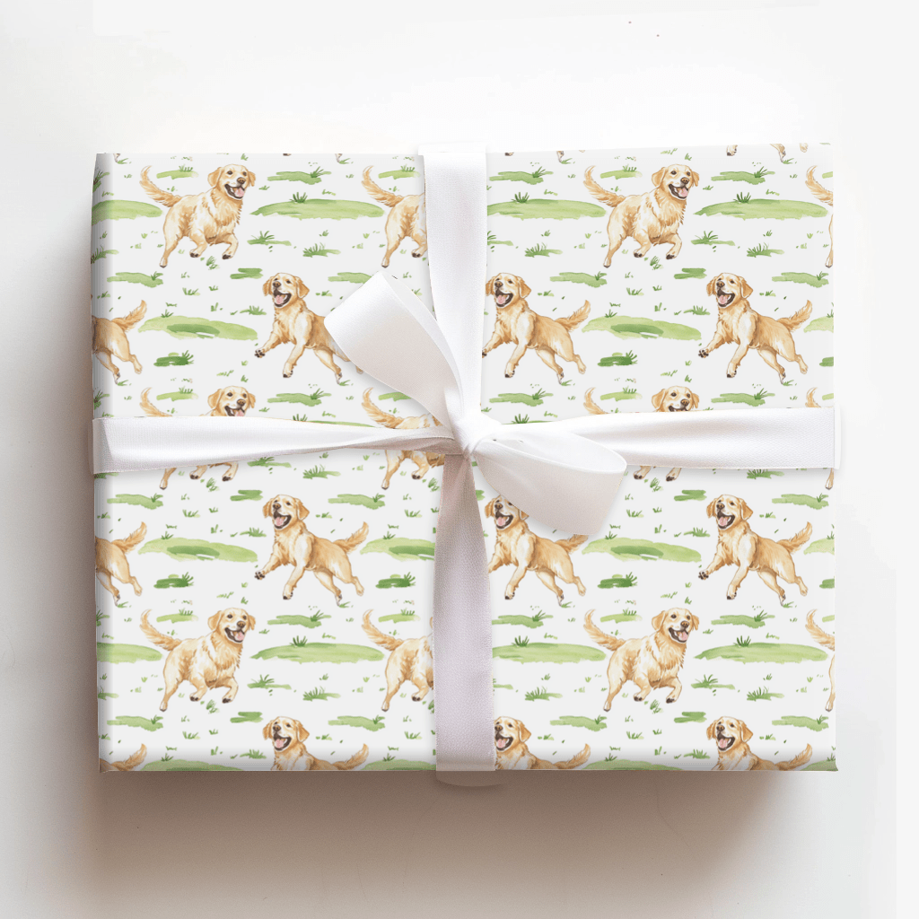 Zoomies with the Goldens - Wrapping Paper - Aspen & Arlo