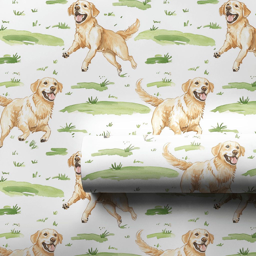 Zoomies with the Goldens - Wrapping Paper - Aspen & Arlo