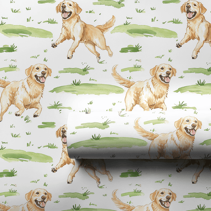 Zoomies with the Goldens - Wrapping Paper - Aspen & Arlo