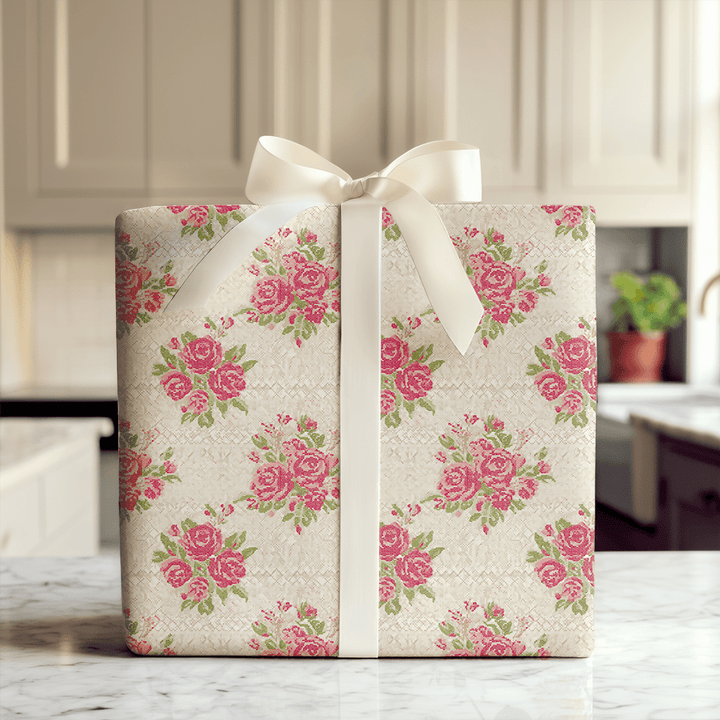 Sweet Pea Sampler - Wrapping Paper - Aspen & Arlo