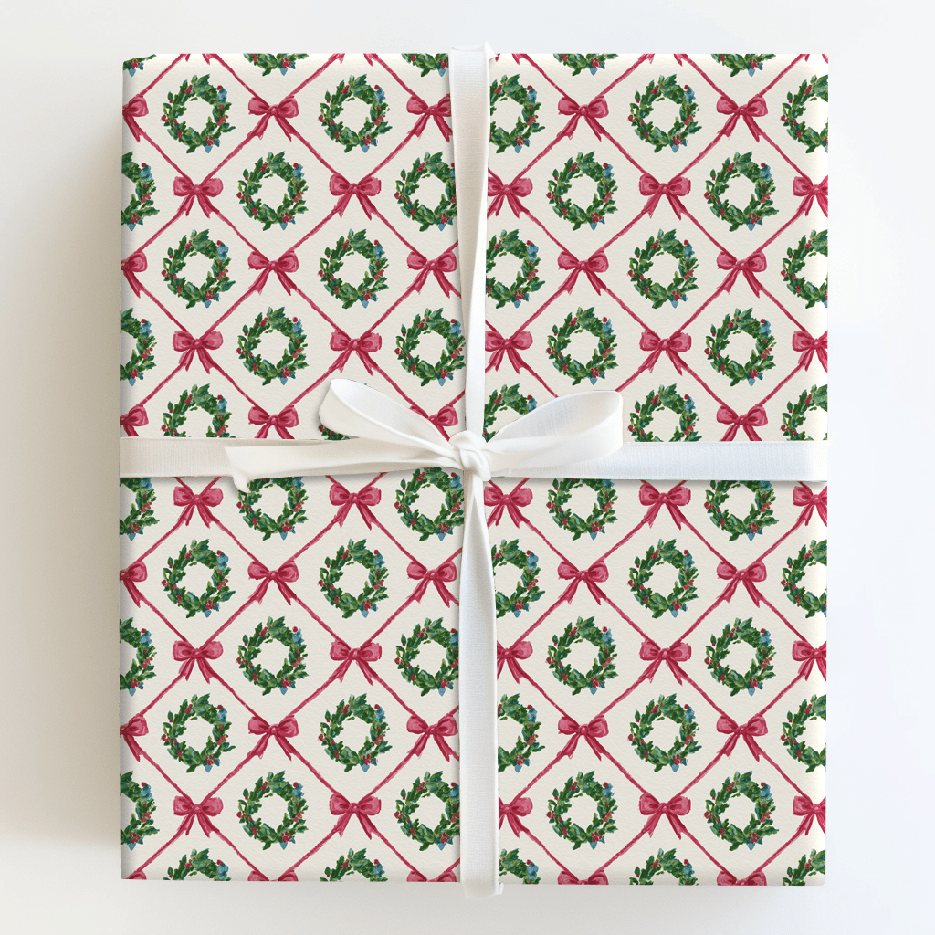 Wreathed in Ribbons - Wrapping Paper - Aspen & Arlo