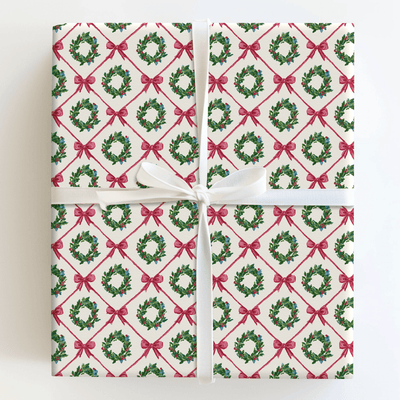 Wreathed in Ribbons - Wrapping Paper - Aspen & Arlo