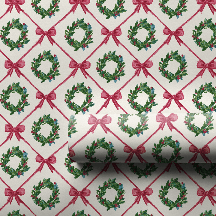Wreathed in Ribbons - Wrapping Paper - Aspen & Arlo