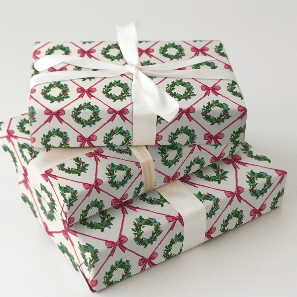 Wreathed in Ribbons - Wrapping Paper - Aspen & Arlo