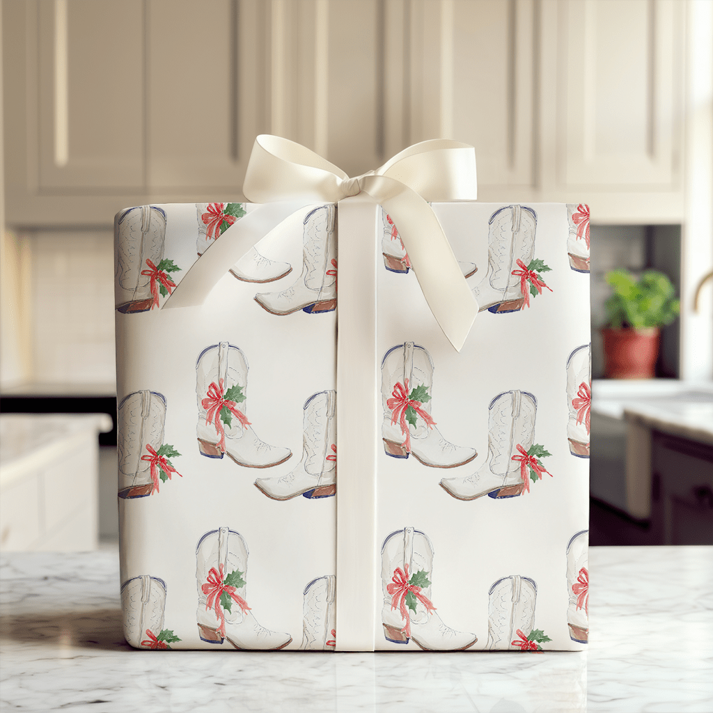 Mistletoe Spurs - Wrapping Paper - Aspen & Arlo