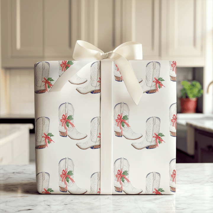 Mistletoe Spurs - Wrapping Paper - Aspen & Arlo