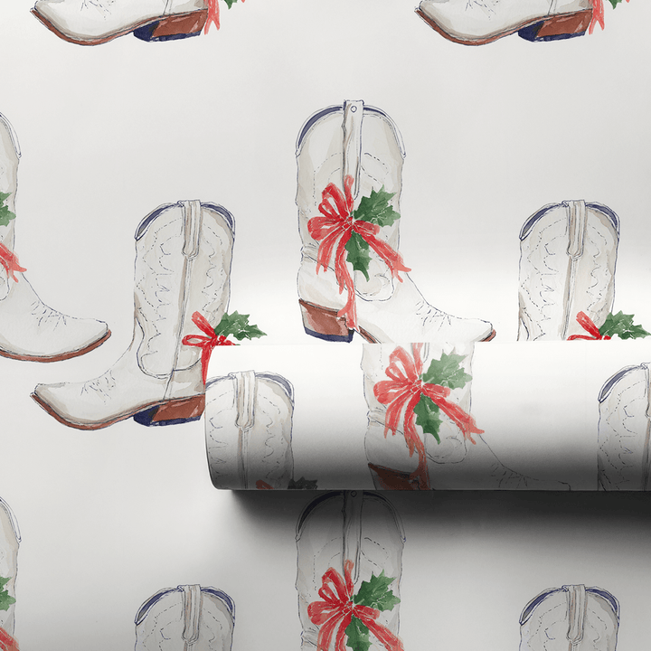 Mistletoe Spurs - Wrapping Paper - Aspen & Arlo
