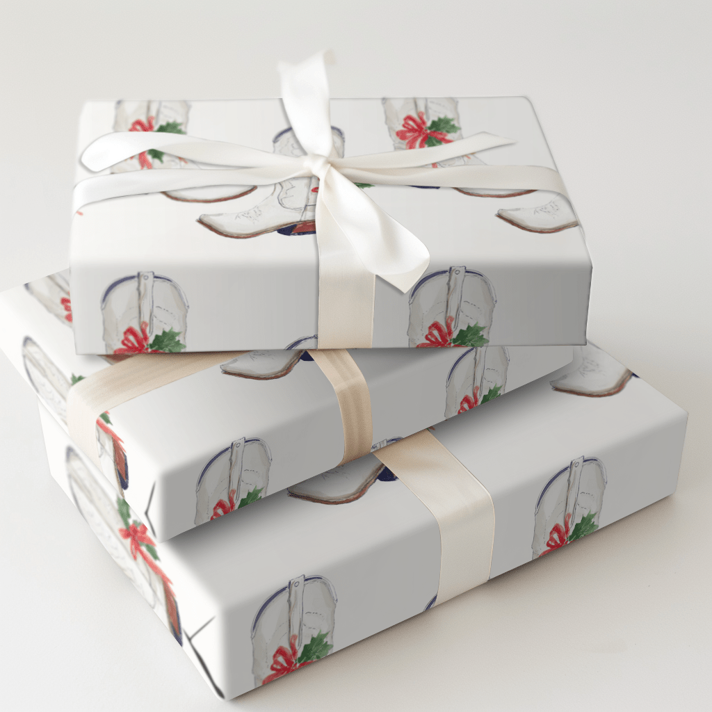 Mistletoe Spurs - Wrapping Paper - Aspen & Arlo