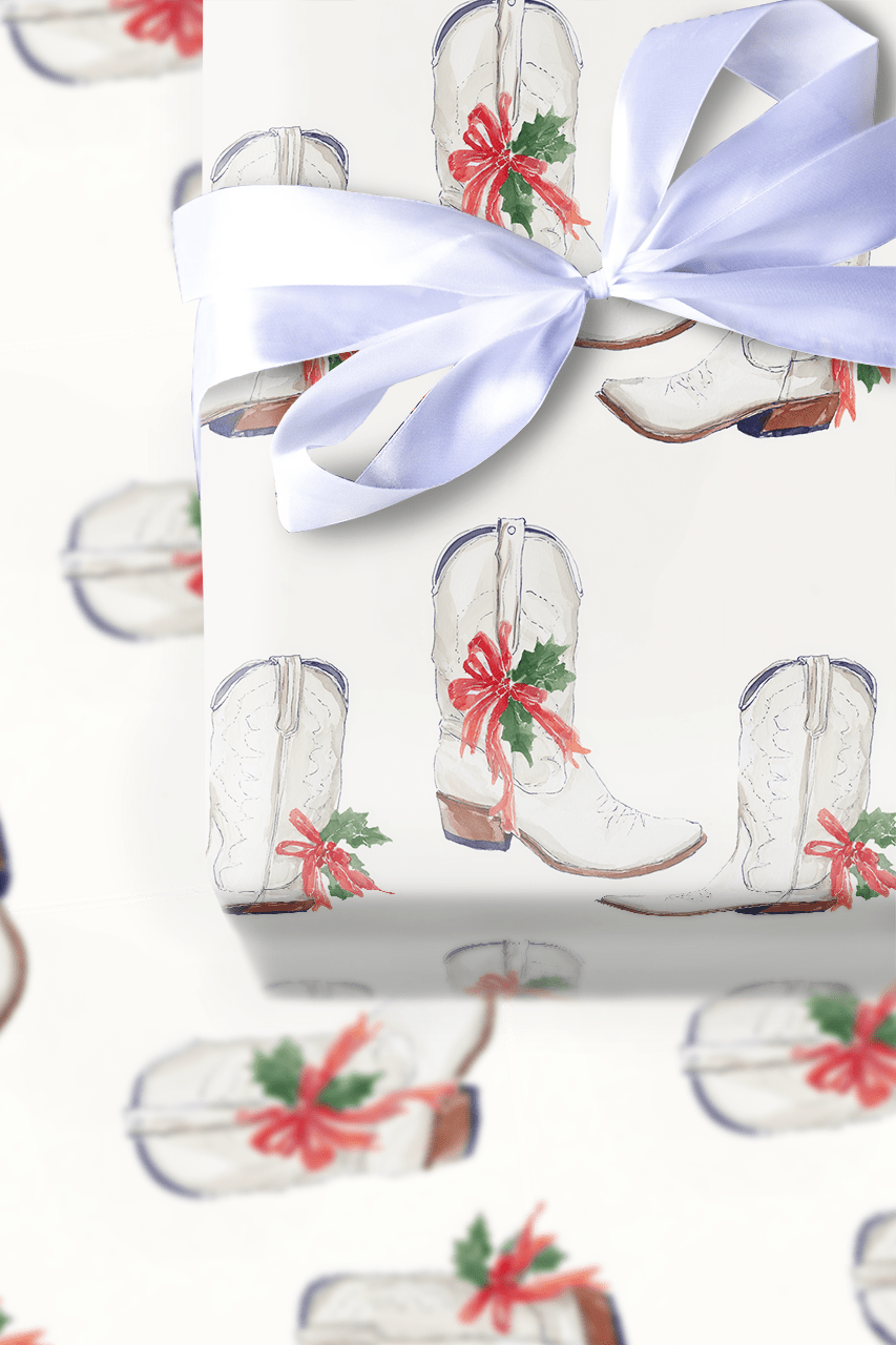 Mistletoe Spurs - Wrapping Paper - Aspen & Arlo