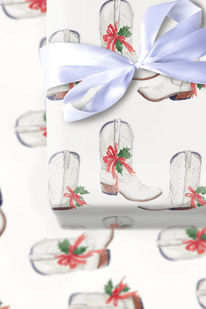 Mistletoe Spurs - Wrapping Paper - Aspen & Arlo