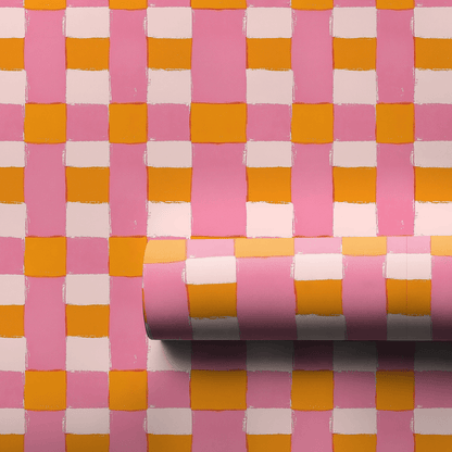 Peachy Plaid - Wrapping Paper - Aspen & Arlo