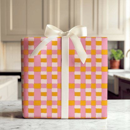 Peachy Plaid - Wrapping Paper - Aspen & Arlo