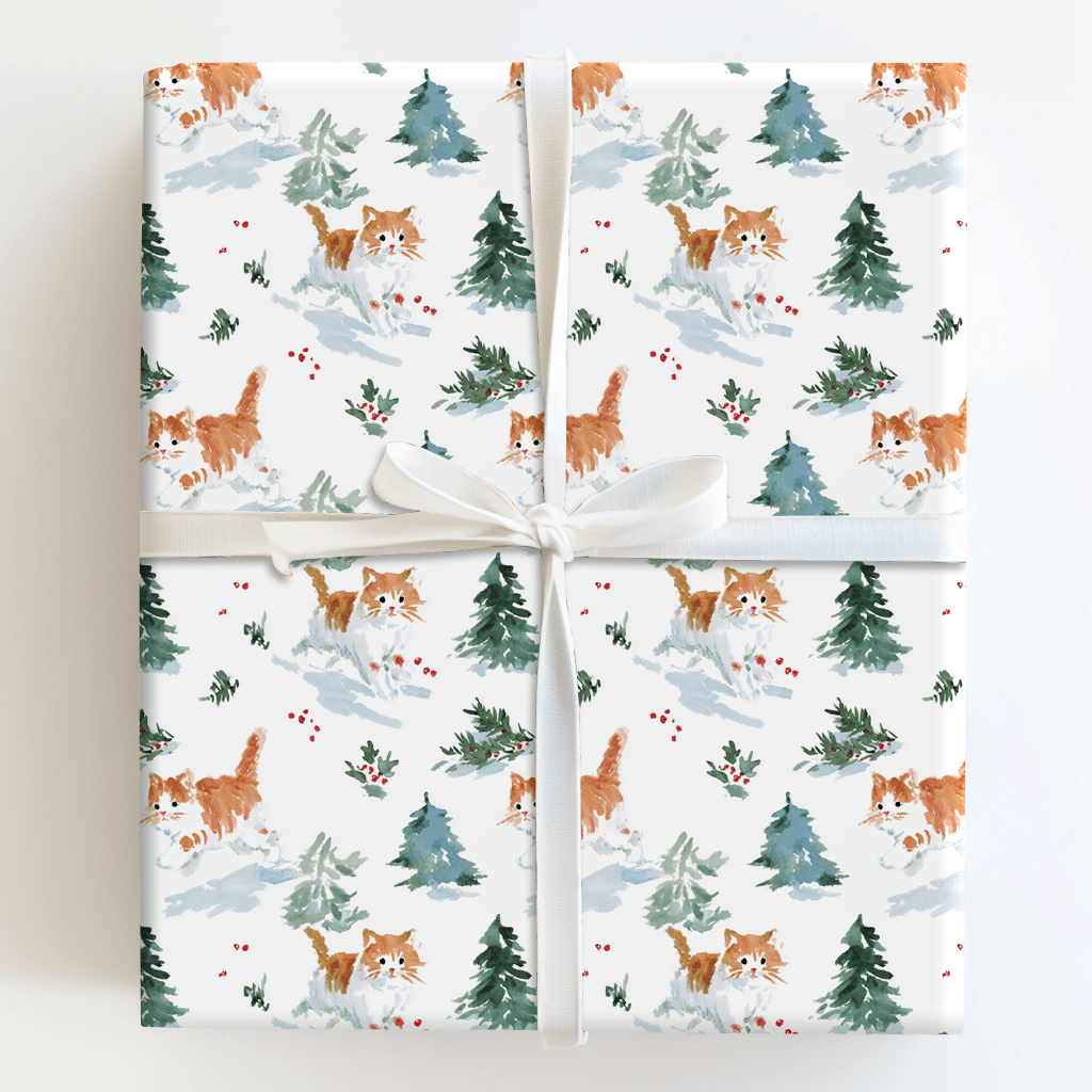 Meow In the Woods - Wrapping Paper - Aspen & Arlo