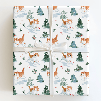 Meow In the Woods - Wrapping Paper - Aspen & Arlo